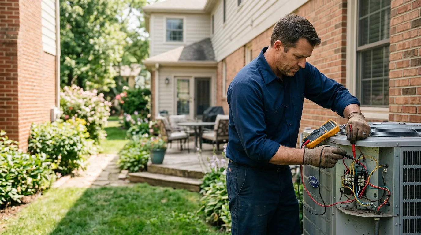 HVAC technician working near Del Valle, TX